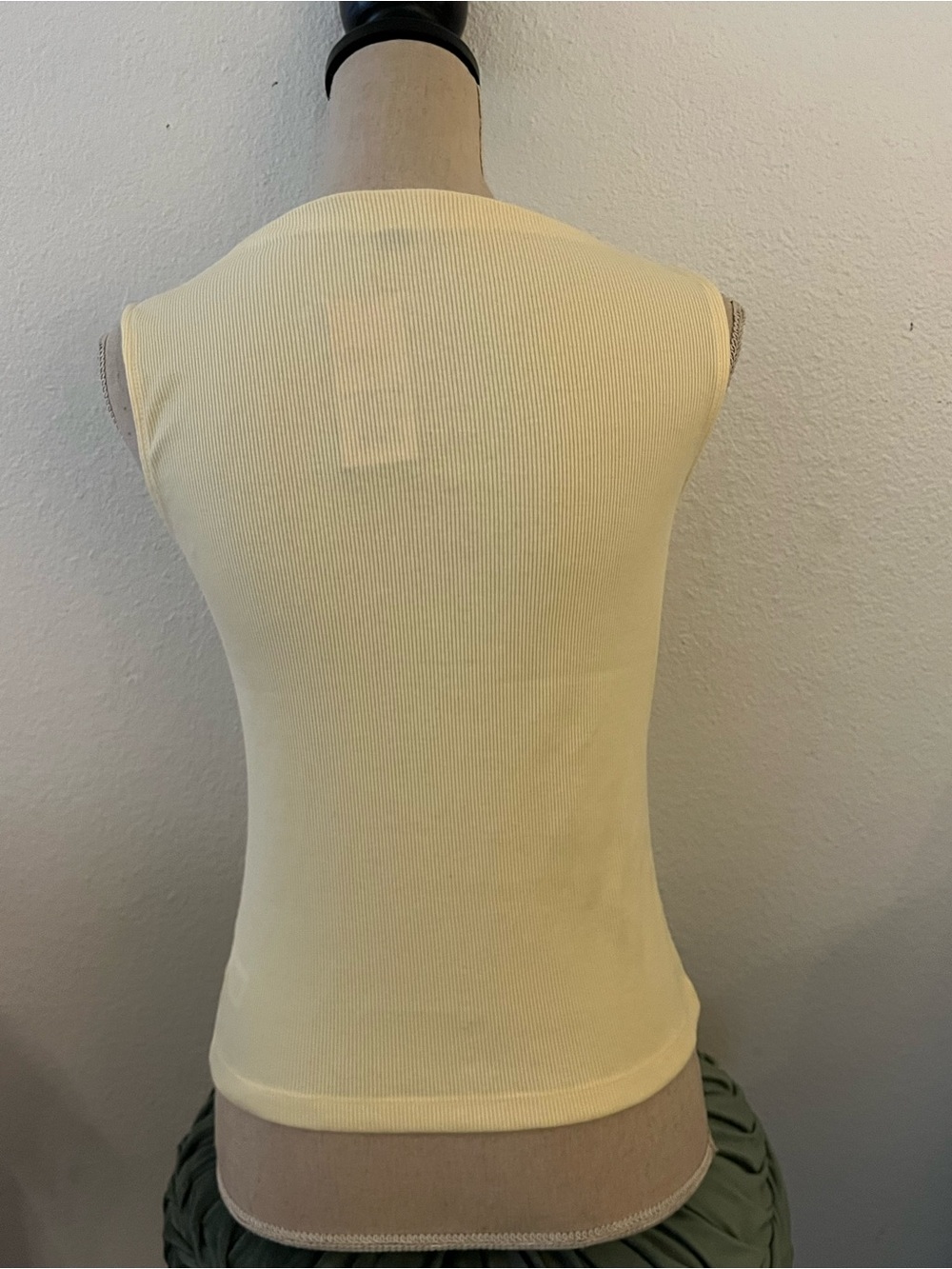 wild fable Pale Yellow Ribbed Button-Front Tank - Picture 5 of 6